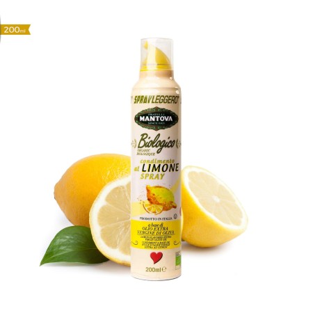 200 ml Limone Spray a base di Olio Biologico Extra Vergine di Oliva - fronte 200 ml Limone Spray a base di Olio Biologico Extra Vergine di Oliva - fronte