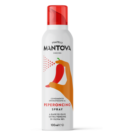 Confezione 5X100 ml spray: olio extravergine d’oliva, condimento all’aglio, al limone, al peperoncino, al tartufo