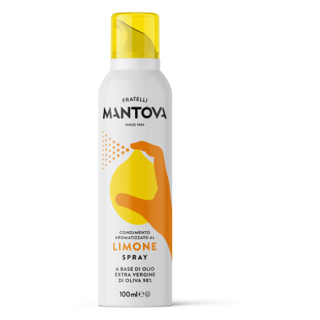 Confezione 5X100 ml spray: olio extravergine d’oliva, condimento all’aglio, al limone, al peperoncino, al tartufo