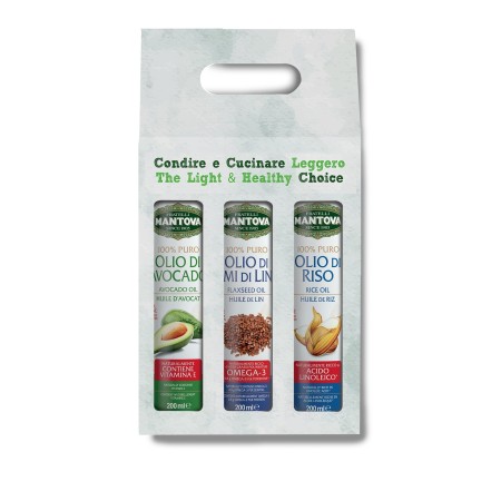 Confezione 3X200 ml spray nutraceutico: olio di Avocado, di Semi di Lino, di Riso- Sprayleggero Confezione 3X200 ml spray nutraceutico: olio di Avocado, di Semi di Lino, di Riso- Sprayleggero